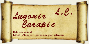 Lugomir Čarapić vizit kartica